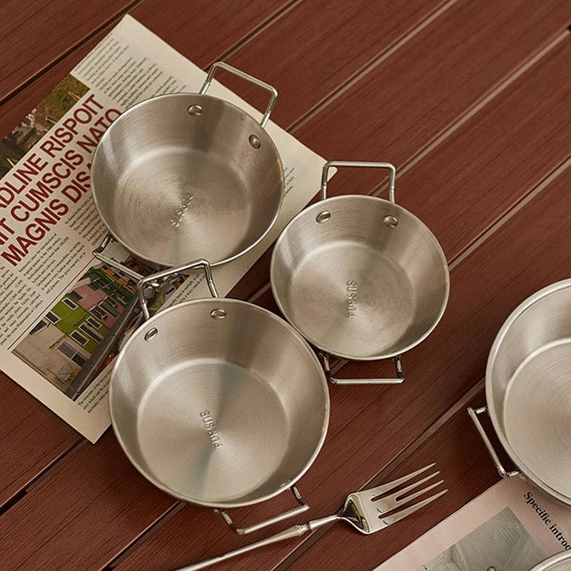Cookware Saucepan Dry Pots Handle Kitchen Stainless Steel Seafood Qme