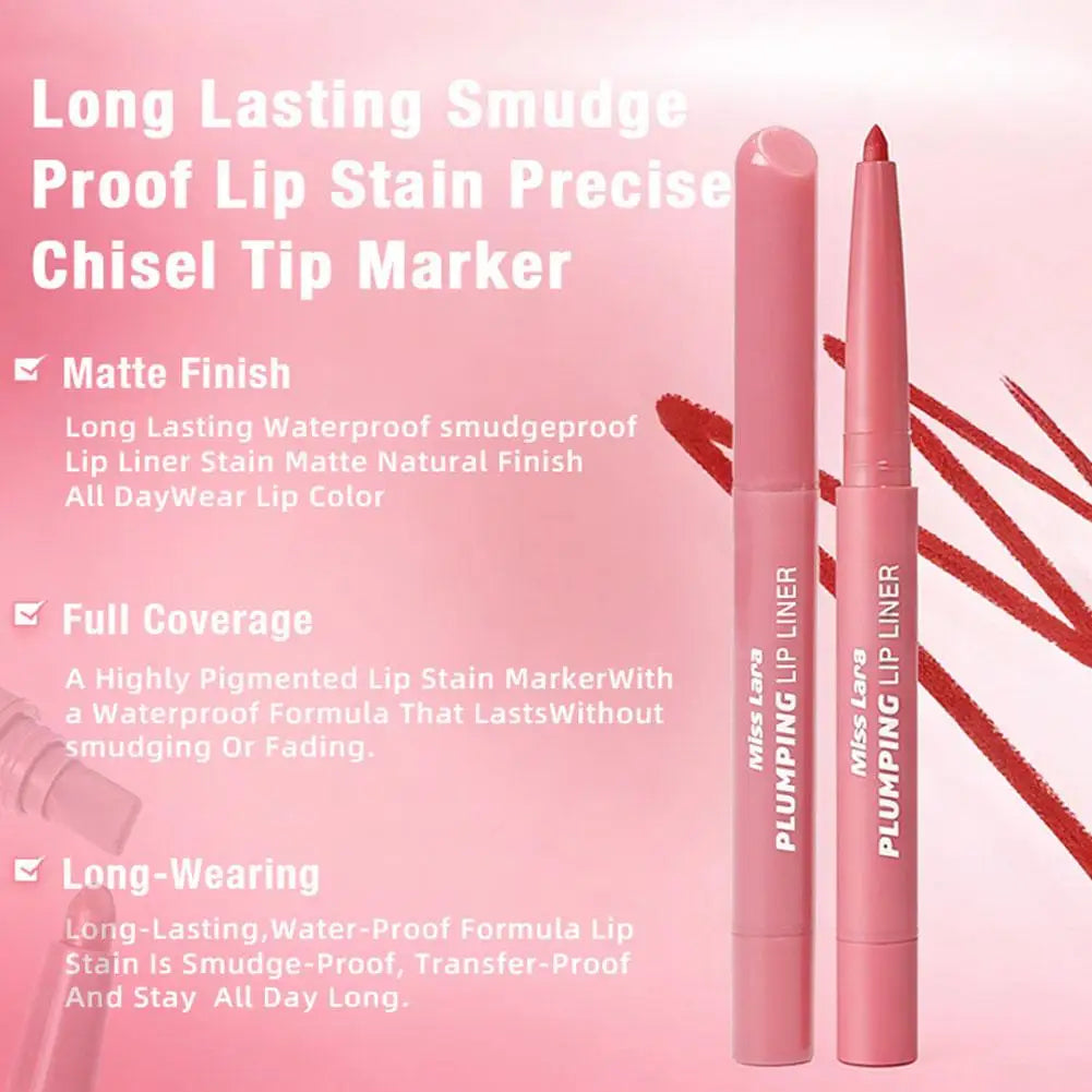 2-in-1 Lip Liner Smooth Blendable Soft Matte Contour Pencil Shaping Qme