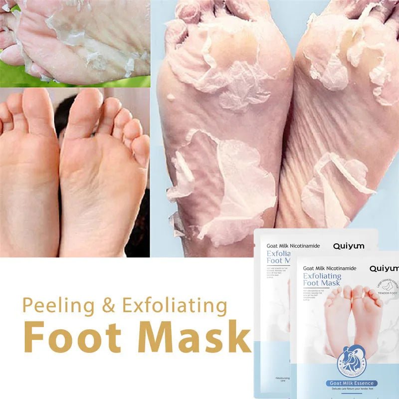 Exfoliating Foot Mask Feet Peeling Mask Spa Socks Smooth Dead Skin Remover Moisturizing Whitening Anti-Cracked Foot Skin Care Qme
