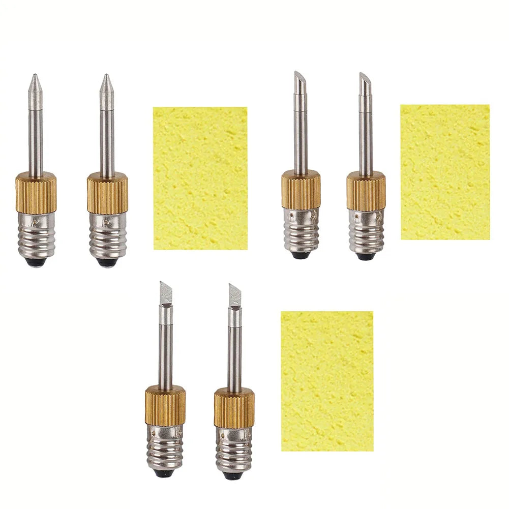 2PCS 50mm E10 Interface Soldering Iron Tips Set Welding Tips USB Soldering Tip Set B C K Type Workshop Equipment Power Tool Qme