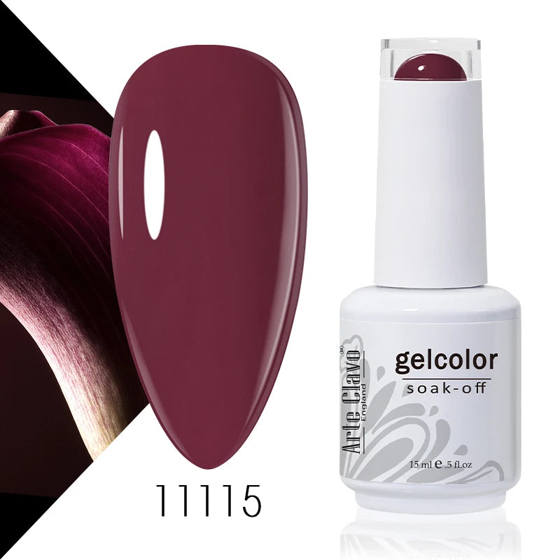 Arte Clavo Solid Gel Nail Polish Rainbow Summer Varnish Soak Off