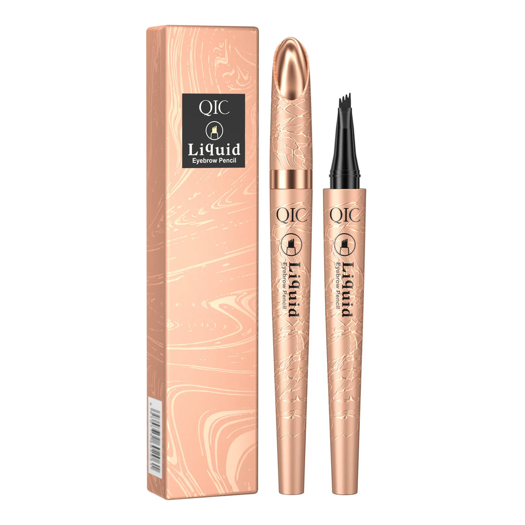 4 Tips Eyebrow Pen Waterproof Anti-smudge Long Lasting Liquid Brow 4 Colors Microblading Natural Wild Eyebrow Makeup Qme