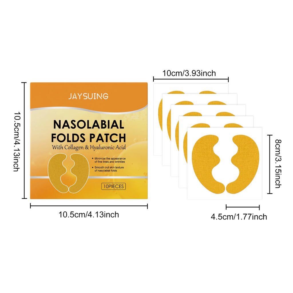Nasolabial Fold Patch Face Lifting Sticker Fade Fine Lines Moisturizing Anti-Wrinkle Hydrating Daily Use Skincare Essential Qme