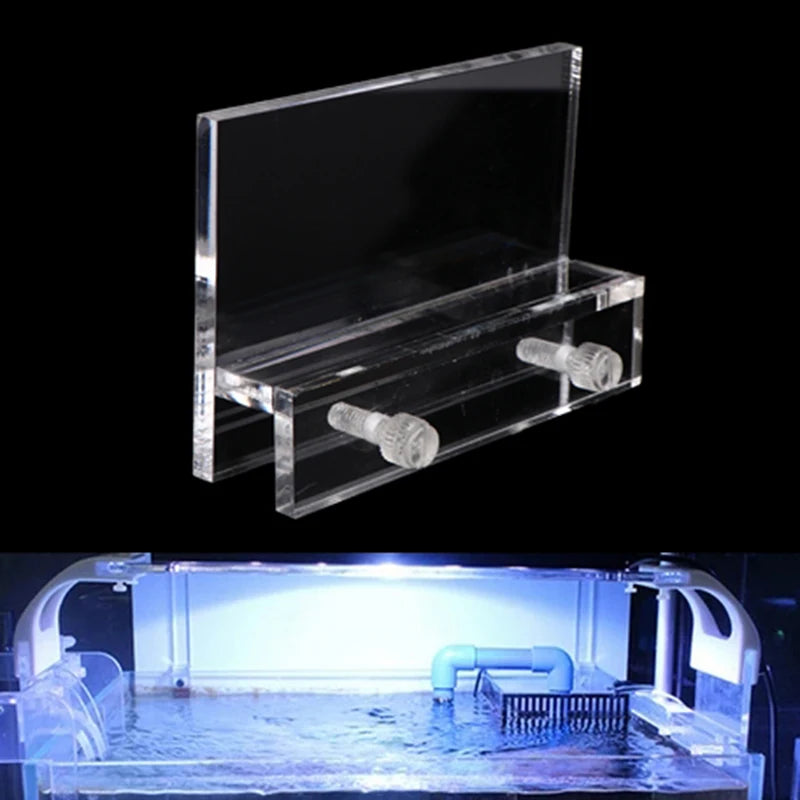 Acrylic Clear Aquarium Clear Fish Tank LED Light Holder Lamp Fixtures Support Stand Easy Installation no Punching Needed Qme