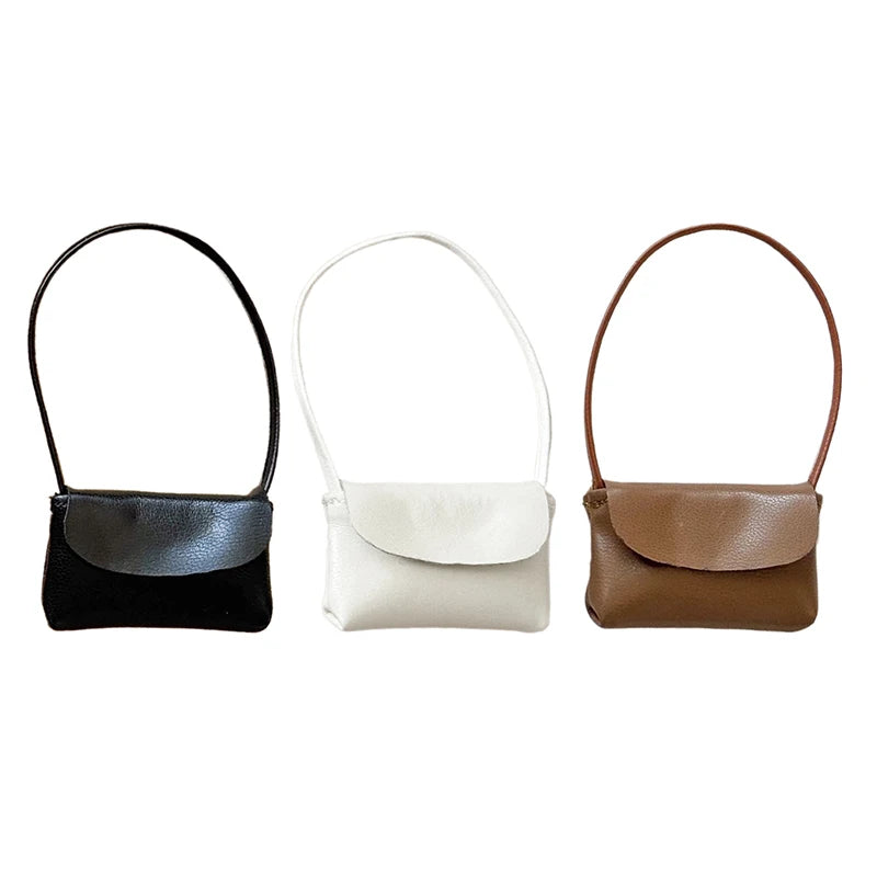 15- Doll Handbag Lady Leather Bag PU Purse Accessories Dollhouse Qme