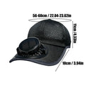 Solar Fan Hats for Men 3-Speed Wide Brim Sun Blocking Headwear 600 MAh Battery USB Charging Solar Powered Hat Fan for Outdoor Qme Black