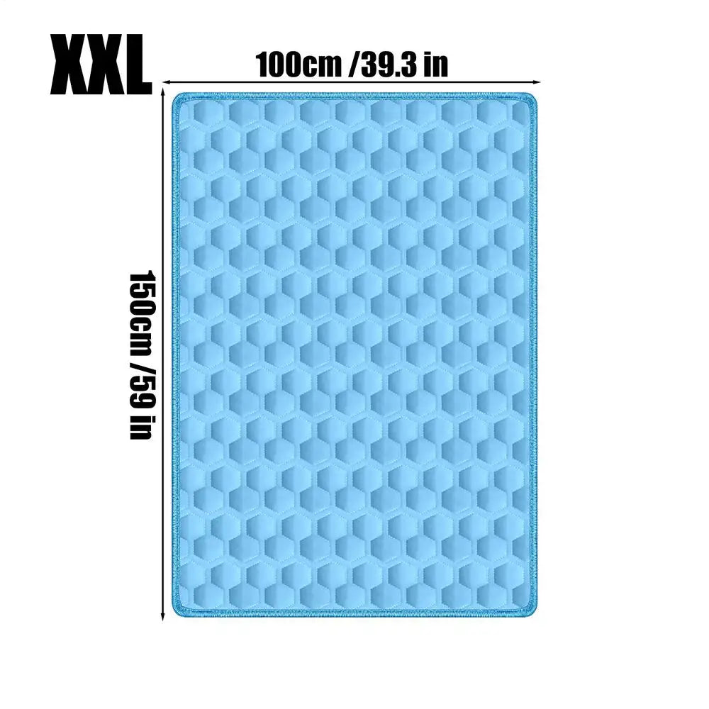 Cooling Pad for Dog Hot Summer Non-Slip Cushion Summer Dogs Cooling Pad for Small Medium Large Breeds Animals Resting Camping Qme XXL