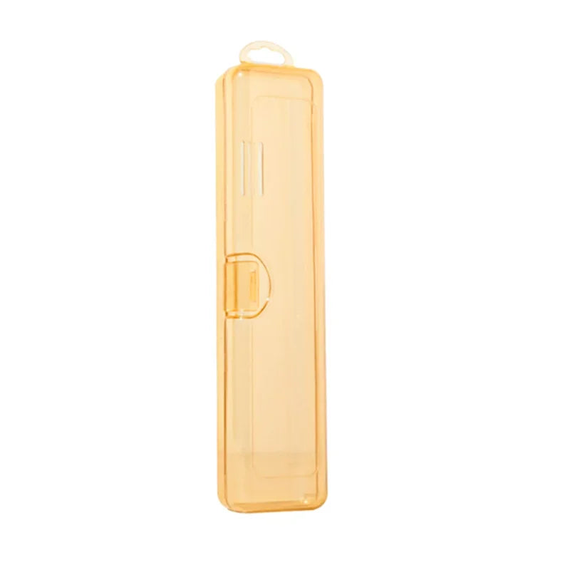 Plastic Toothpaste Box Storage Container Toothbrush Transparent Qme Yellow