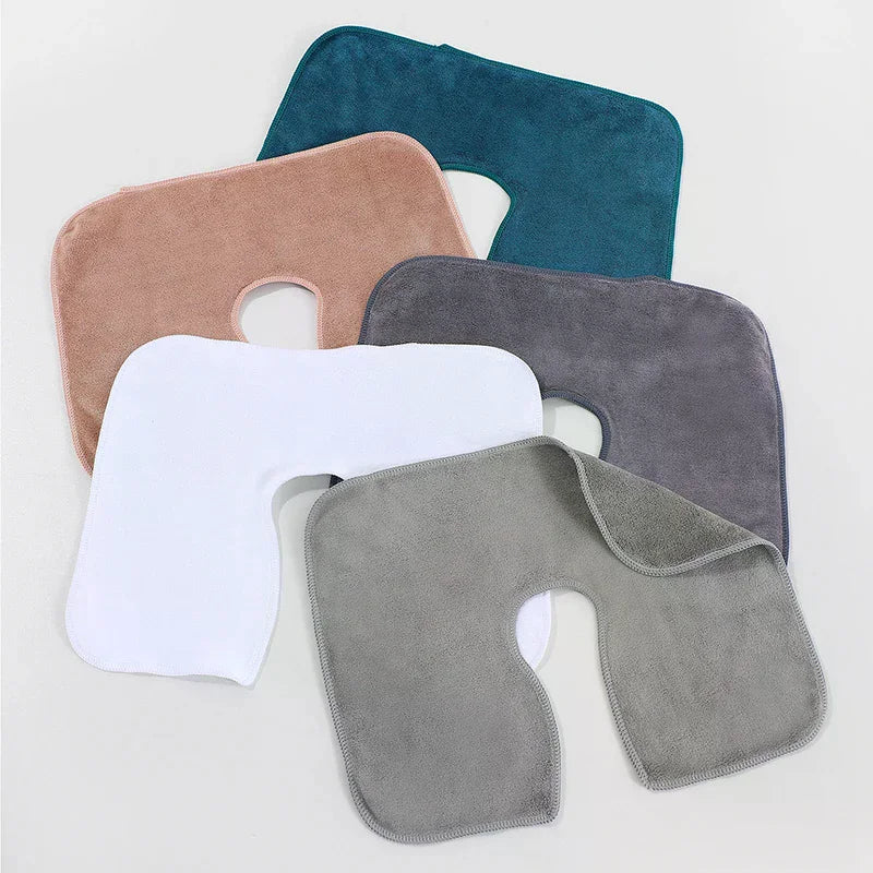 Microfiber Head Pad Towels U-shaped Facial Pillow Covers Thickened Qme
