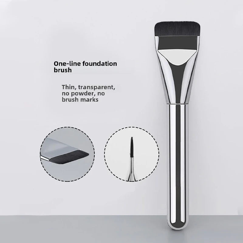 One-word Foundation Brush Flat Head Base Makeup Concealer Contour Qme FOUNDATION BRUSH