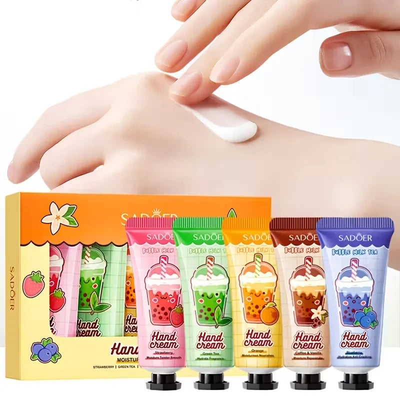 Milk Tea Fruit Fragrance Hand Cream Moisturizing Nourishing Anti-dry Qme