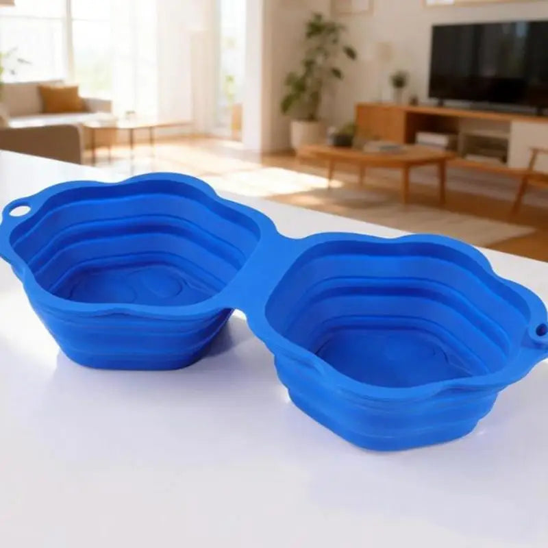 Going Out Drinking Feeding 2-in-1 Bowl Pet Supplies Dog Cat Folding Qme