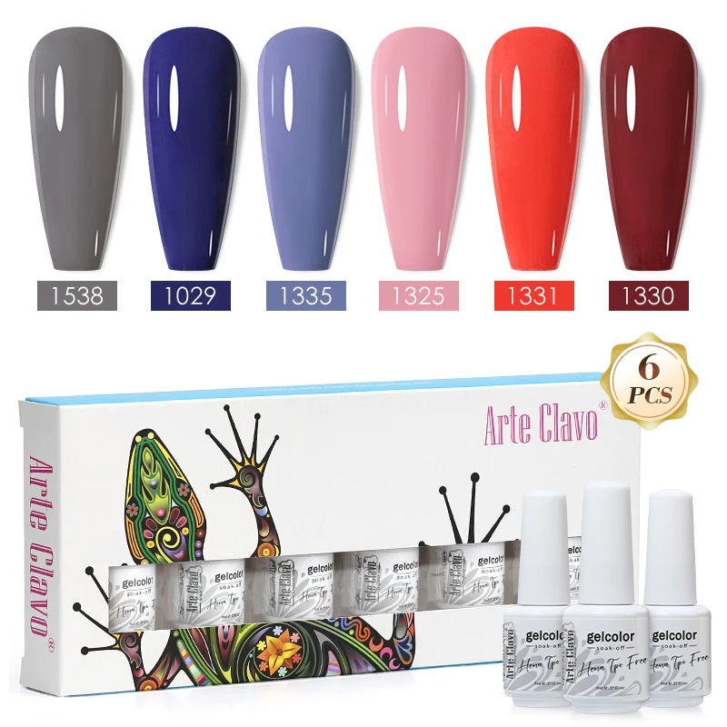 Arte Clavo Colourful Box Nail Gel Polish Semi Permanent UV Led Qme ZH16