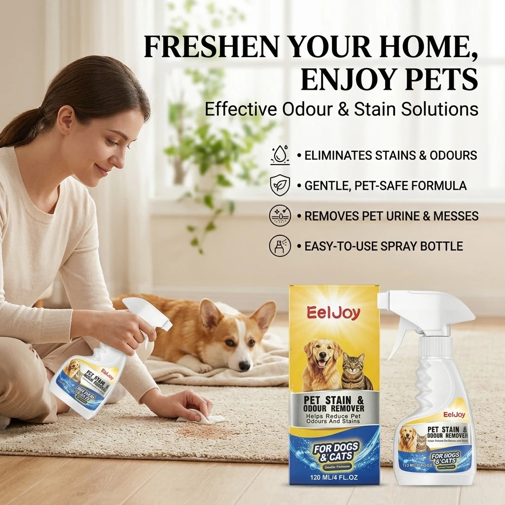 Pet Stain & Odour Remover Spray Removing Urinary Scale Eliminating Odors Reducing Bacteria Long Lasting Freshness Pet Deodorizer Qme Default Title