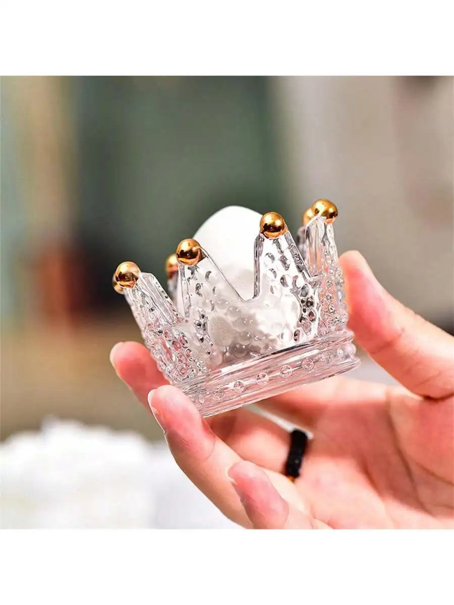 Crystal Glass Crown Beauty Storage Box Mini Can Store Necklaces Qme