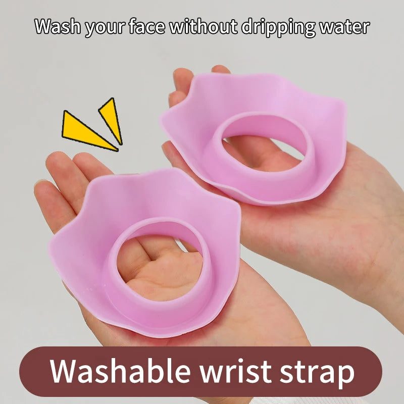 Flower-shaped Silicone Hair Wrap Waterproof Solid-color Spa Headband Qme