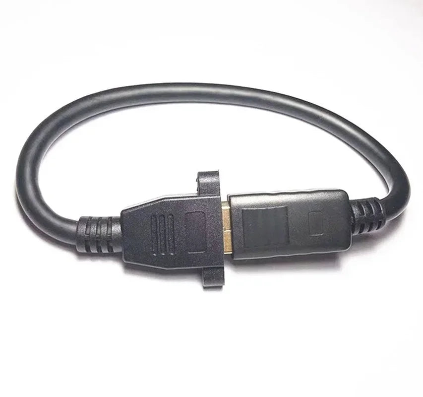 DP1.2 Male and Female Belt Ear Fixing Screws Displayport Revolution Female Extension Line Left and Right Elbows 4K Qme