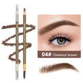 Double-Ended Wooden Evebrow Pencil With Brush,Sweat-Proof,Smudge-Proof,Long-Lasting,Brow Shaping,Natural Matte Qme 04
