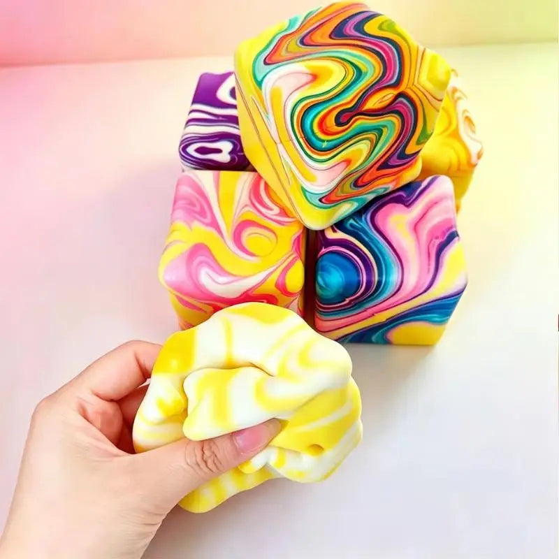 Simulated Cheese Soft Stress Relief Toy Stretchable Rebound Sensory Qme