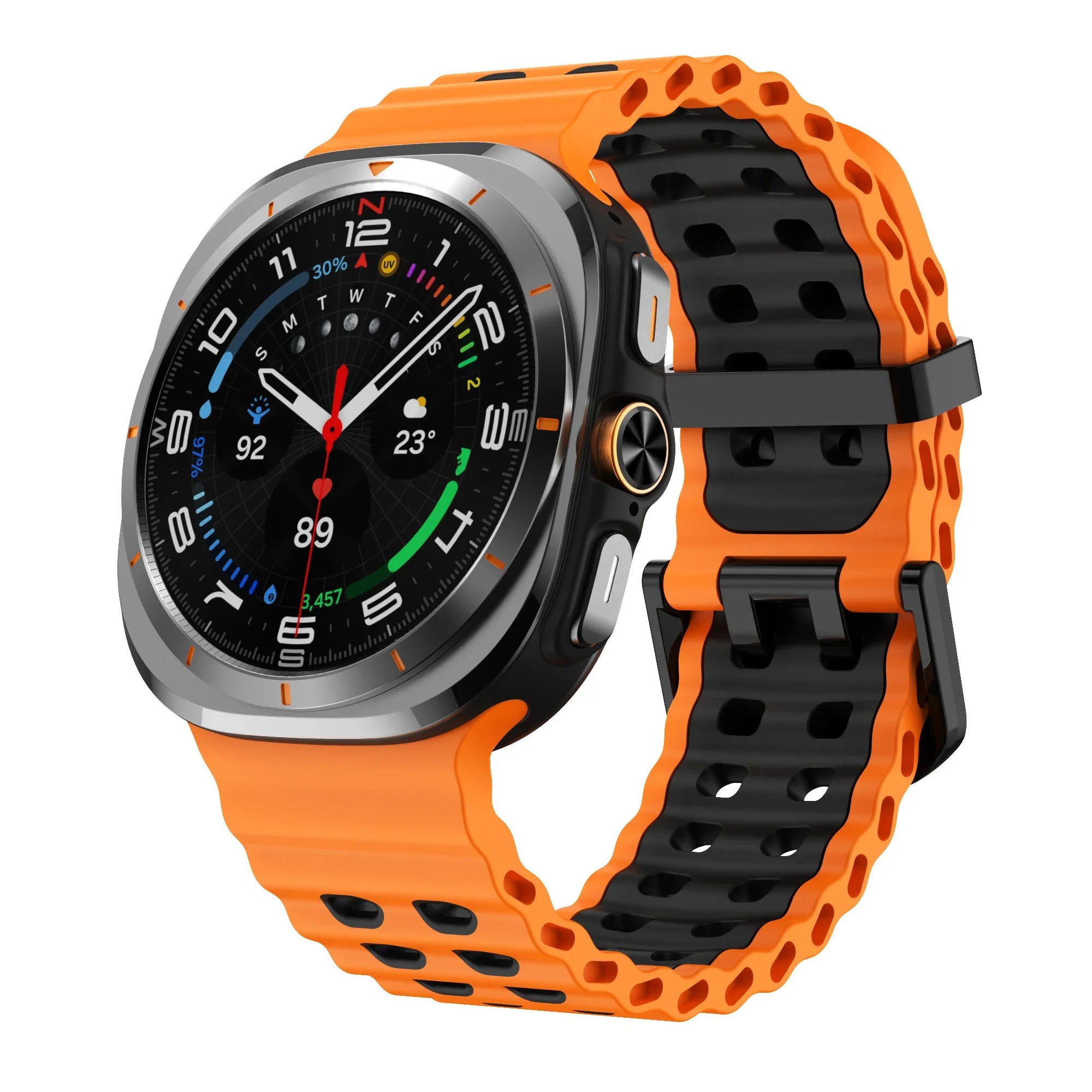 Two-tone Sports Silicone Strap Samsung Galaxy Watch Ultra Marine Band