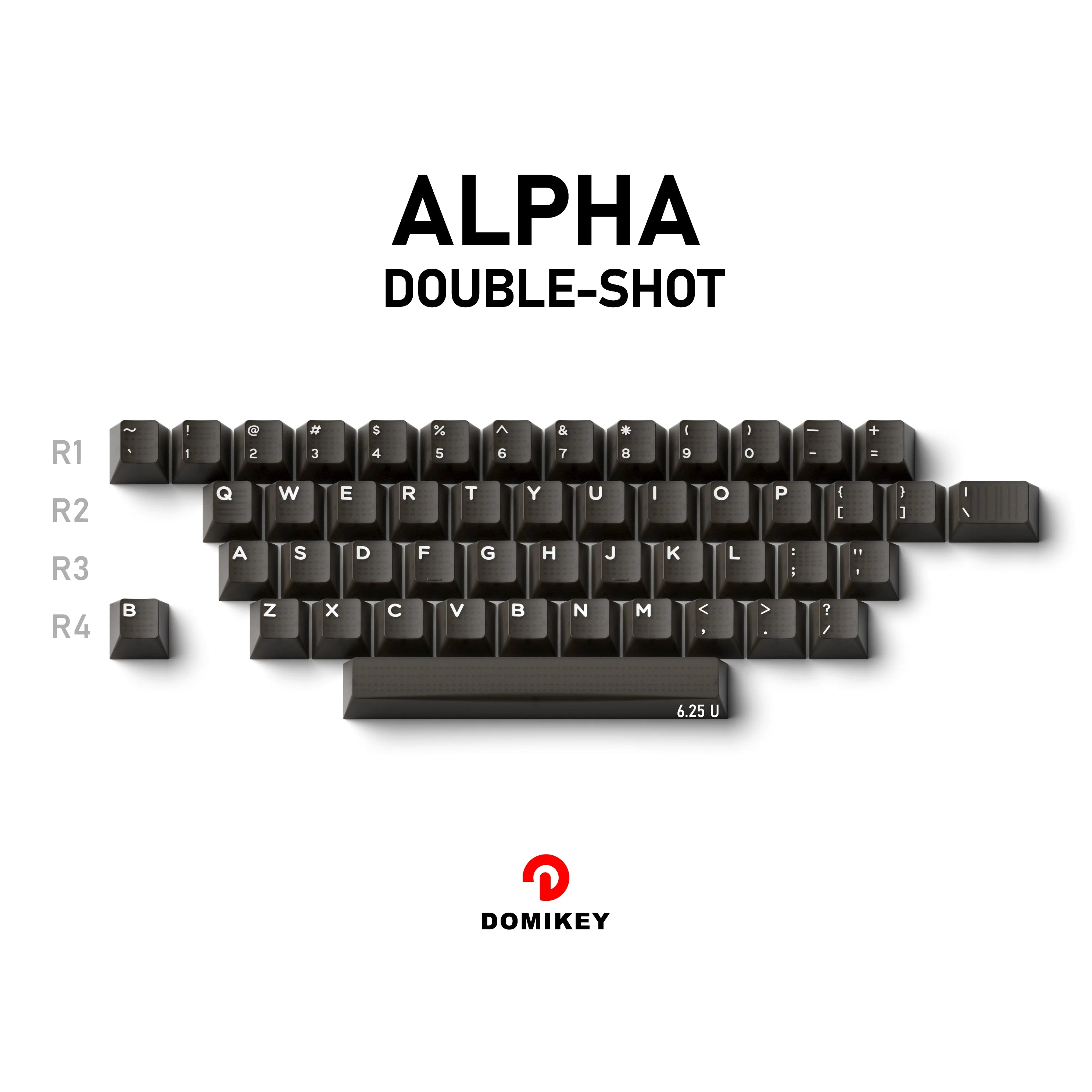 Domikey Obsidian Mechanical Keyboard WOB Cherry Profile ABS Keycaps Black White Triple Double Japanese Black Translucent Keycaps Qme ALPHA DOUBLE SHOT
