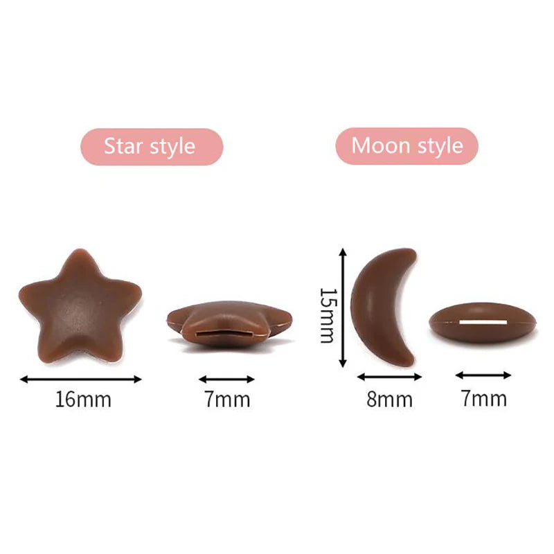 5 Pairs Anti Slip Ear Hook Silicone Star Moon Eyeglass Eyewear Qme