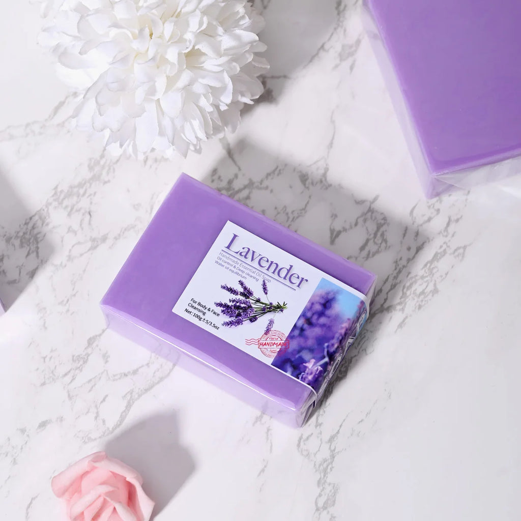 Natural Organic Lavender Essential Oil Soap Handmade Cleansing Qme