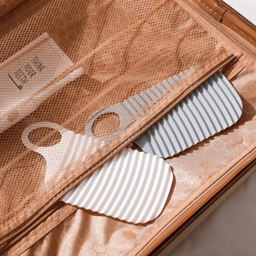 1pc, Household Washboard, Washboard with Hook for Hanging, Non-slip Rubber Washboard, Mini Portable Washboard Qme