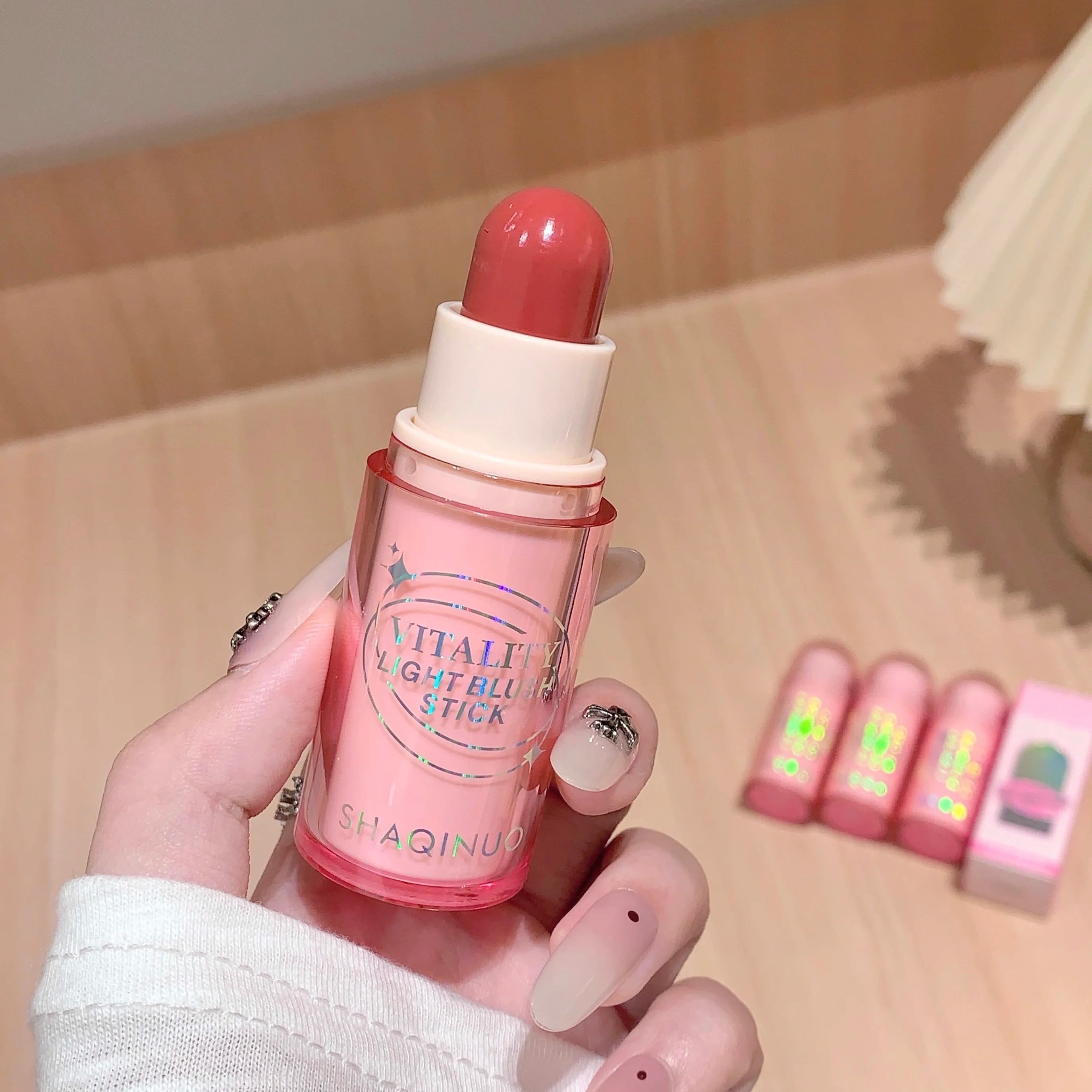 SHAQINUO Korean-style Matte Blush Stick Natural Long-lasting Silky Qme