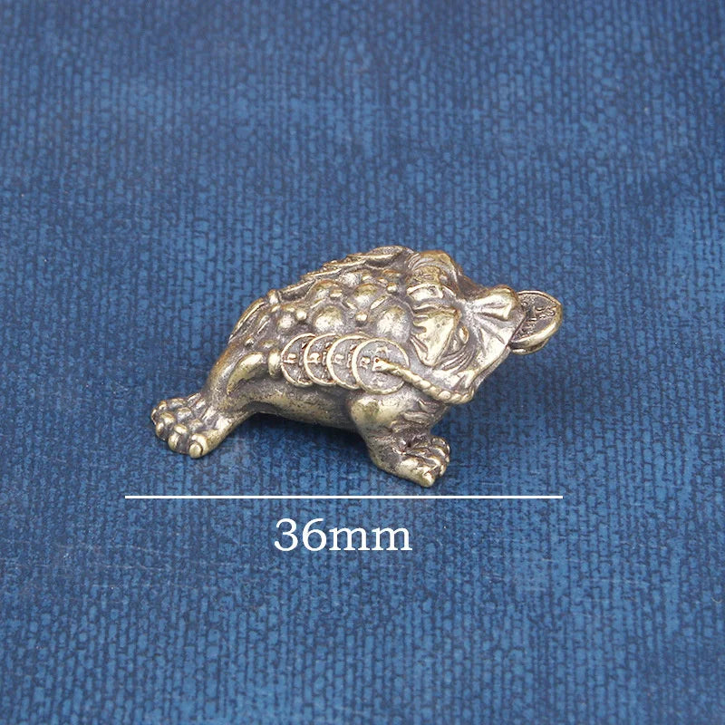 Figurine Collection Solid Mini Toad Statue Desk Decoration Antique Qme Default Title