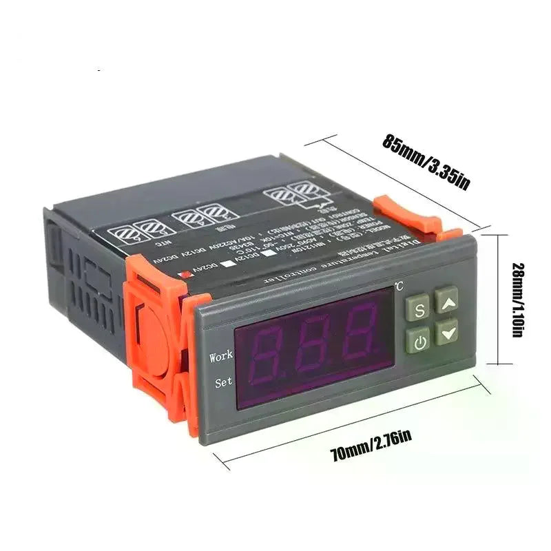 Dual Digital Thermostat Temperature Humidity Control 1210W Thermometer Hygrometer Incubator Controller 220V 12V 24V Qme