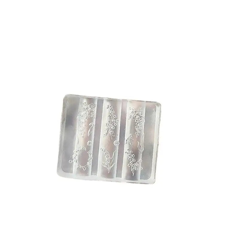 Lily Valley 3D Silicone Nail Mold Flower Nails Art Carving Template Qme