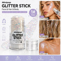 Aurora White Glitter Sequins Stick Face Hair Body Glitter Gel Waterproof Long Lasting Green Purple Shimmer Makeup Party Cosmetic Qme 01 35g