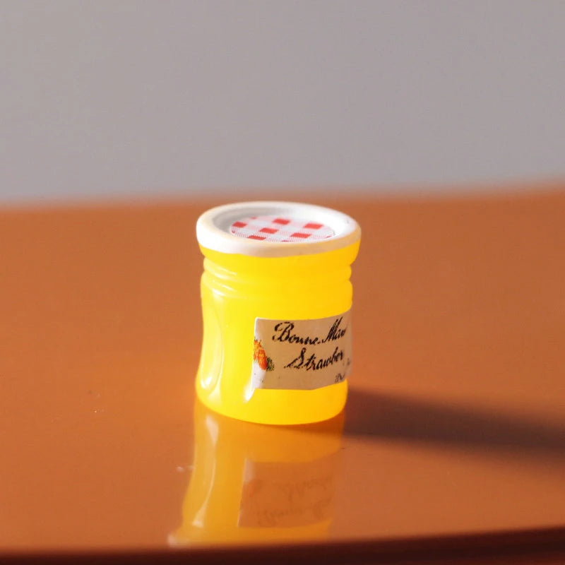 1 12 Dollhouse Miniature Coffee Can Bread Spread Fruit Sauce Jam Food Qme