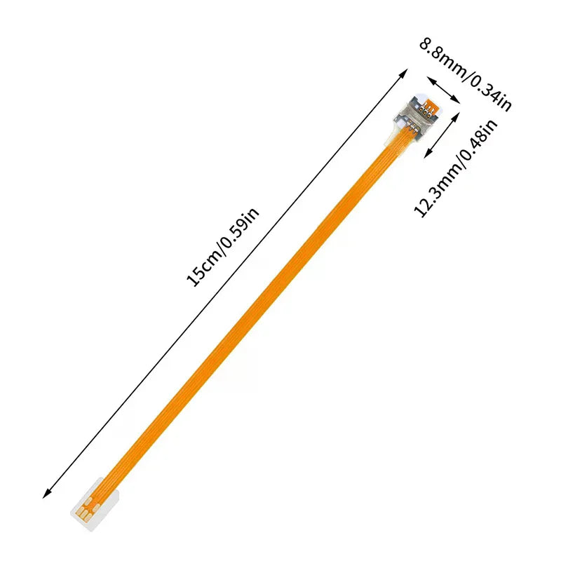 2FF SIM Standard Positive Reverse Extension Cord Mobile Phone Signal Qme