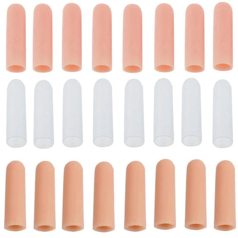 15pcs Finger Cots Adjustable Lightweight Soft SEBS White Beauty Disposable Finger Protectors for Men Women Qme