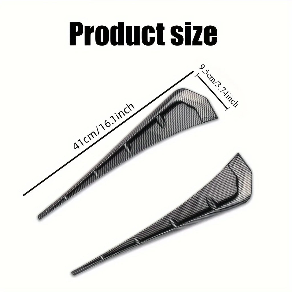 Car Fender Side Vent, 2pcs Carbon Fiber Spoiler Body Trim Cover, Airflow Inlet Air Hole Grille, Car Accessories For Most Cars Qme