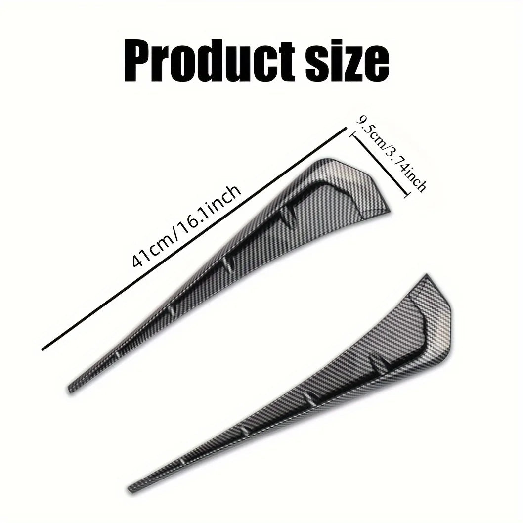 Car Fender Side Vent, 2pcs Carbon Fiber Spoiler Body Trim Cover, Airflow Inlet Air Hole Grille, Car Accessories For Most Cars Qme