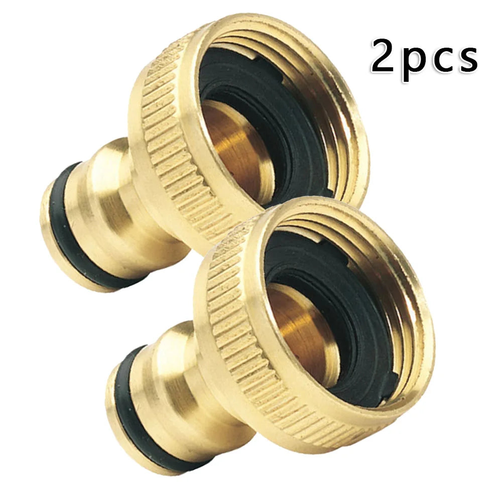 Brass Garden Faucet Hose Tap Water Adapter Connector Fitting 3/4" To 1/2" INCH For 3/4" To 1/2" Faucet Connected With Water Hose Qme US