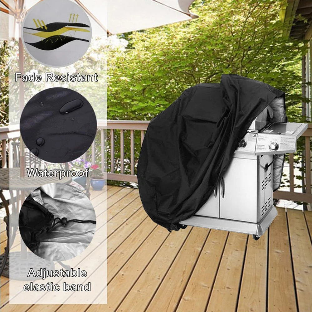 Bbq Barbecue Grill Cover Waterproof Cover Multi-Functional Dust And Waterproof Protective Cover For Barbecue Grills Qme