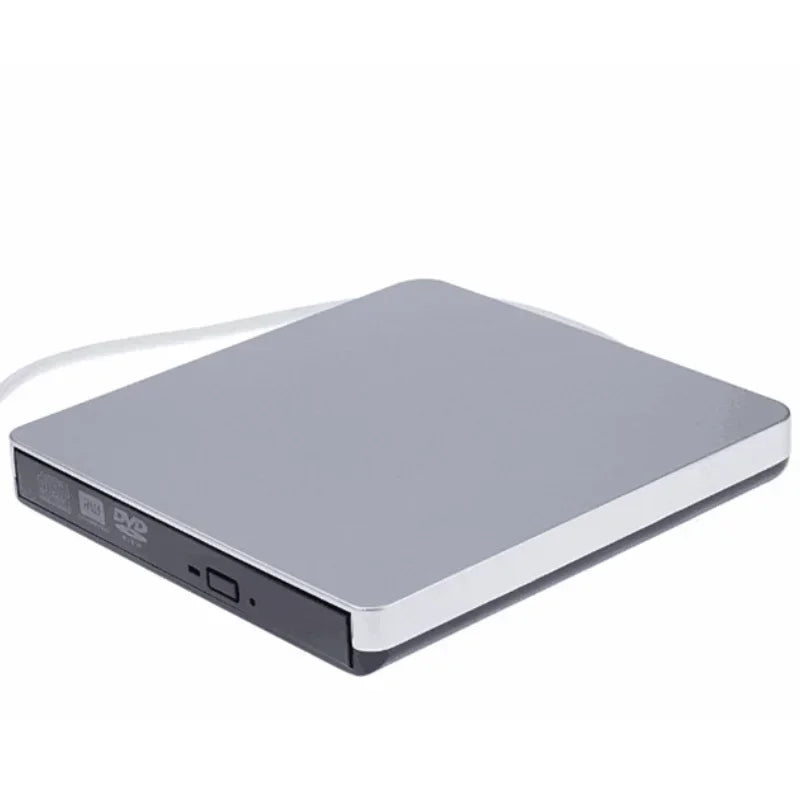 USB3.0 Mobile Optical Drive DVD Burner External Notebook Desktop Optical Drive Silver White, Black Optical Drive Qme Silver