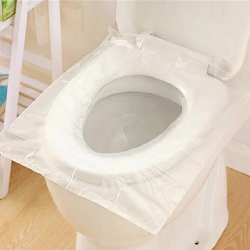 10-50 PCS Disposable Toilet Seat Hotel Plastic Waterproof Toilet Cover Seat Cushion Paper Toilet Seat Cover Travel Supplies Qme