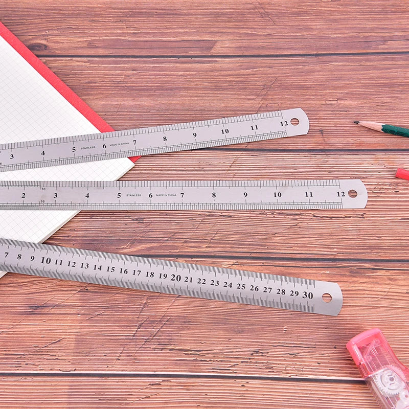 METAL RULER Stainless Steel Straight Edge Drawing Cutting Non Skid Qme
