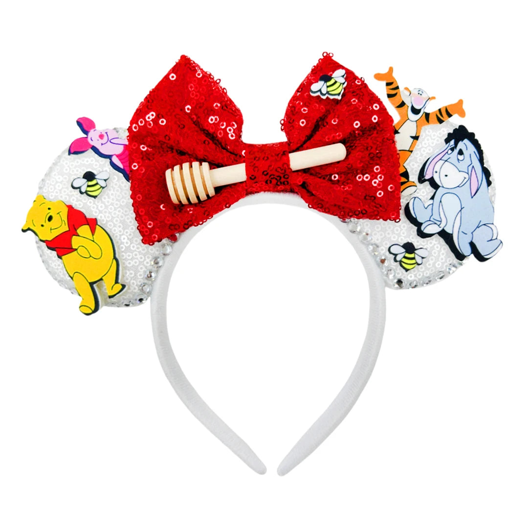 Mickey Mouse Headband Bee Winnie the Pooh Bear Hair Bands For Women Tigger Ears Hairwear Eeyore Hairband Piglet Hair Accessories Qme Headband 8