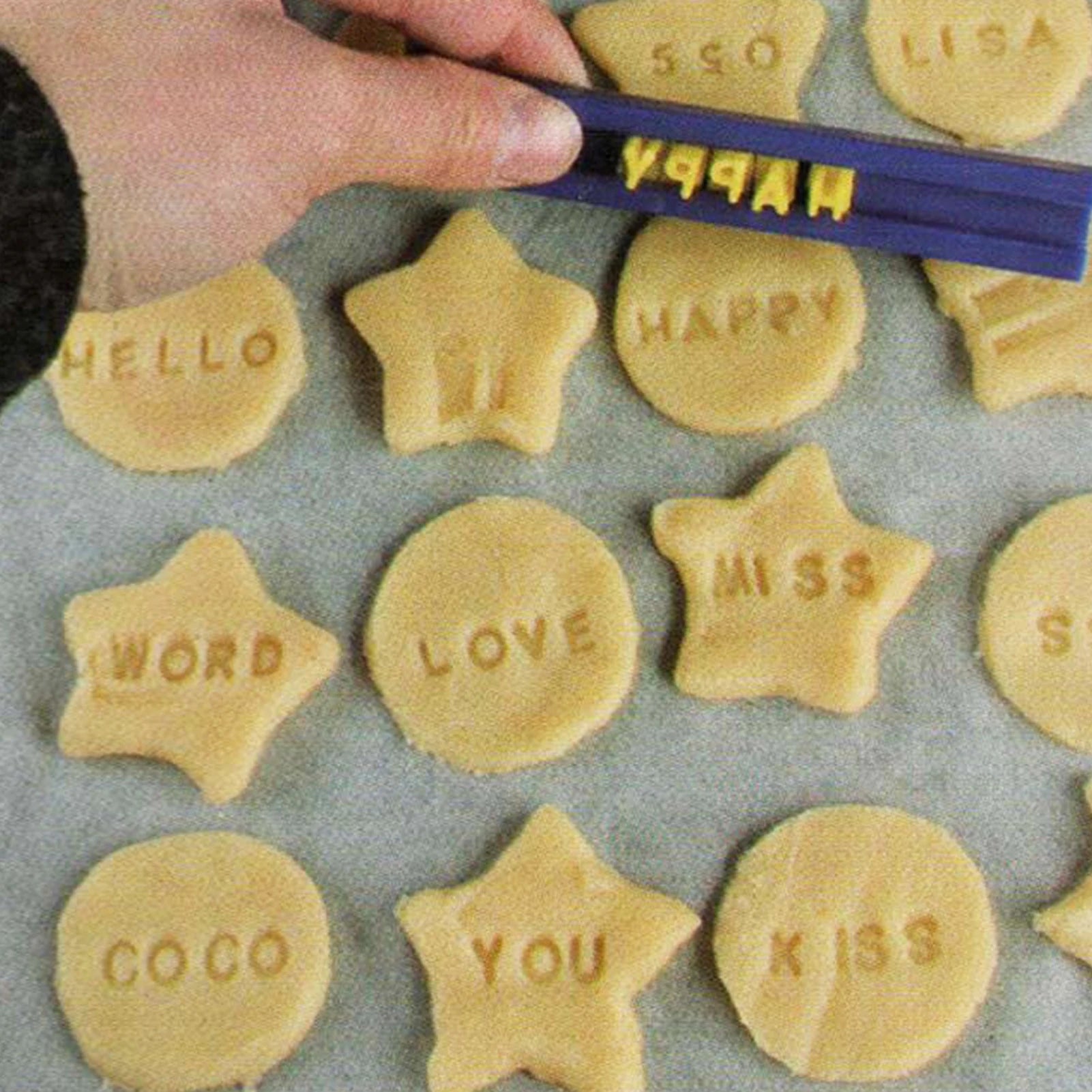 New Alphabet Number Letter Biscuits Mold Pottery Press Stamp Baking Mould DIY Printing Embossing Mold Cookie Cutter Cake Tools Qme