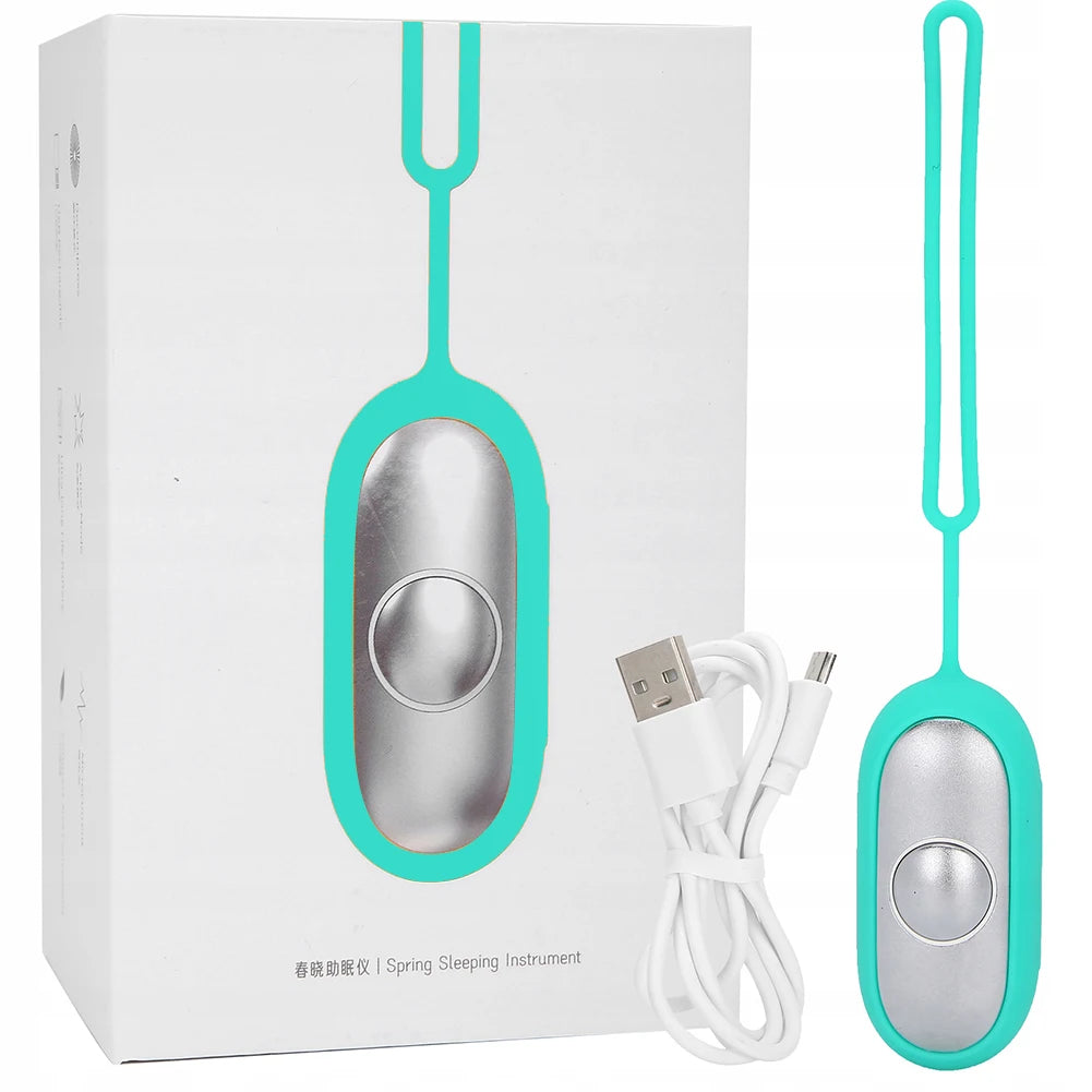 Sleep Aid Machine USB Charging Handheld Relaxation Device Focus Attention Lightweight Sleeping Device for Insomnia Brain Massage Qme Blue