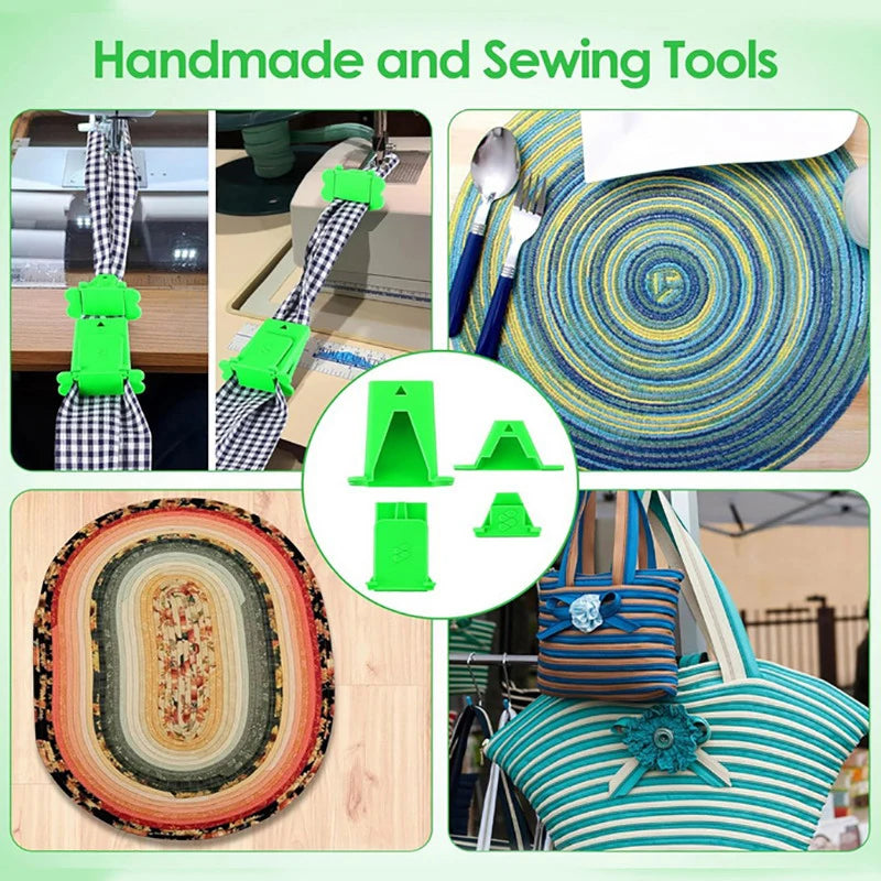 Fabric Tube Maker Roll Rugs Bias Tape Suitable DIY Making Easier Qme