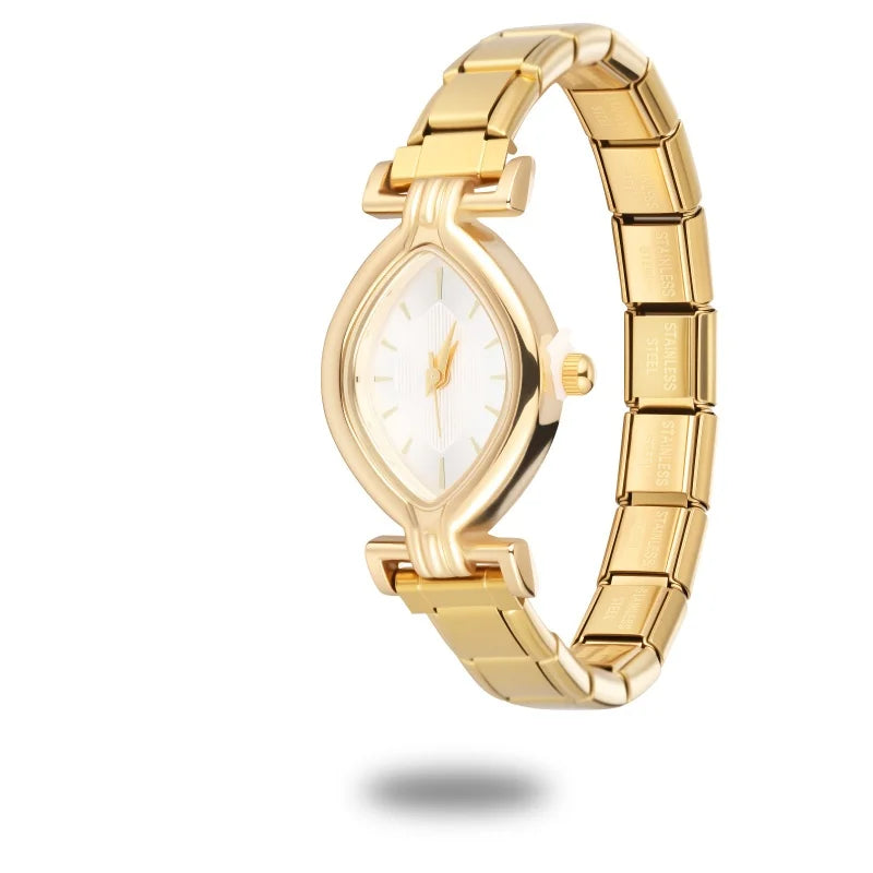 2026 Fashion Men Women's Stainless Steel Round Simple Watch Bracelet