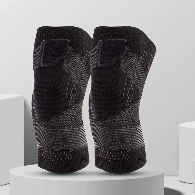 Knee Pads Pressurized Elastic Support for Men and Women, Fitness Gear, Basketball and Volleyball Brace Protector Bandage Qme