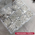 12 Grid Nail Flat Back Beads Box Art Design Home Decoration Qme White A